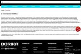 Разработка и техническая поддержка официального интернет магазина BORIKA FASTen